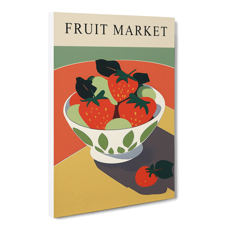 Strawberry Fruit Market Exhibition Vol.1 - Wrapped Canvas, 76cm H x 50cm W x 3cm D