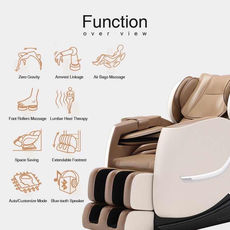 Inbox Zero Upholstered Heated Massage Chair & Reviews