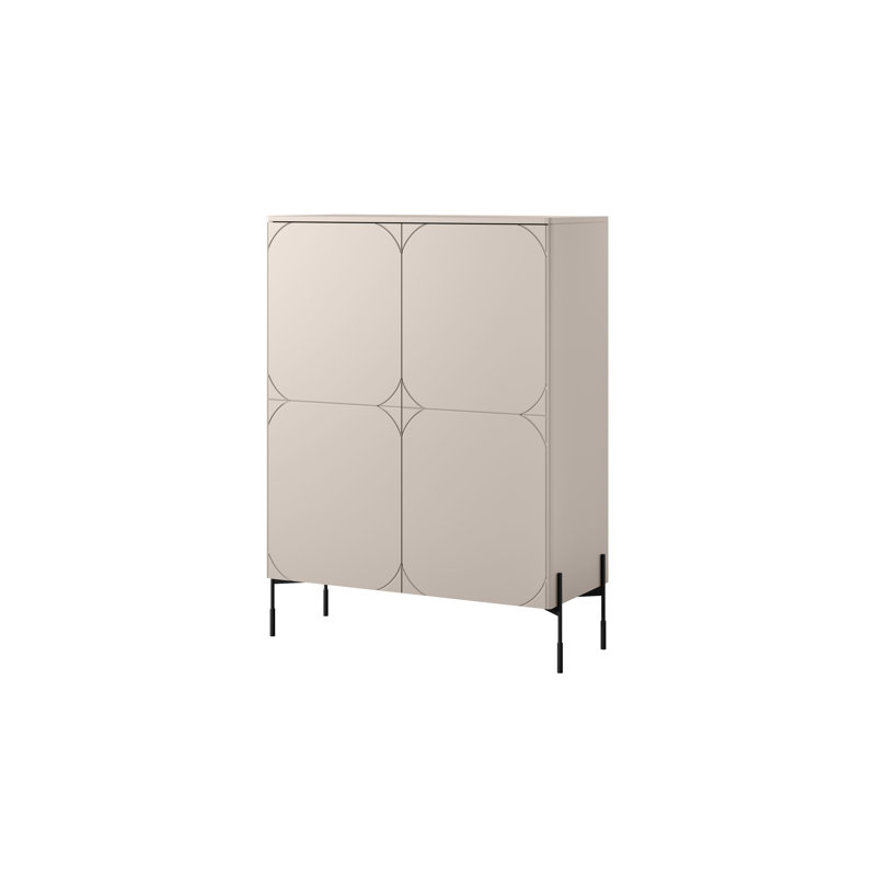 Asoni 2 Door Manufactured Wood Wardrobe, Cashmere