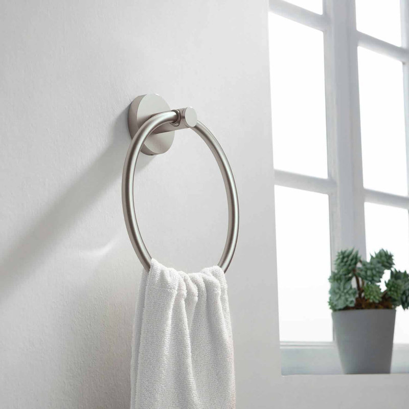 Circular Towel Ring, Brushed Nickel