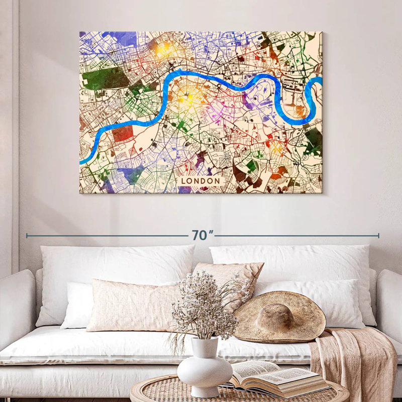 Carte Aliaz Vibrant London, H 32 po x l 48 po