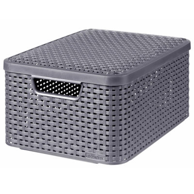 Curver Style Storage Boxes with Lid Size M Anthracite