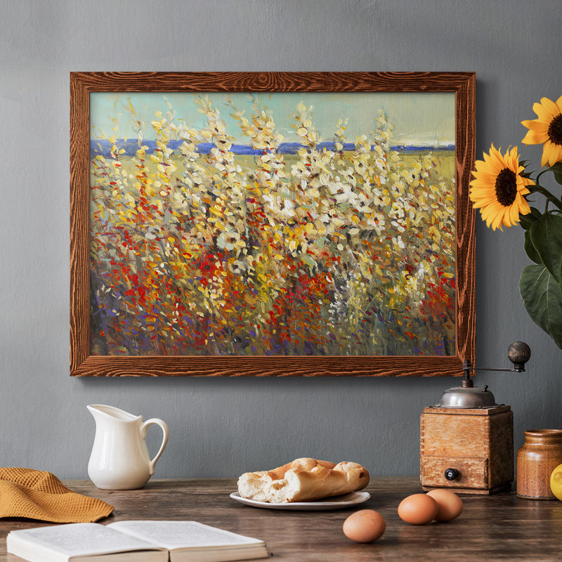 «Field of Spring Flowers II», reproduction sur toile encadrée, Érable, H 26 po x l 38 po x P 1,5 po