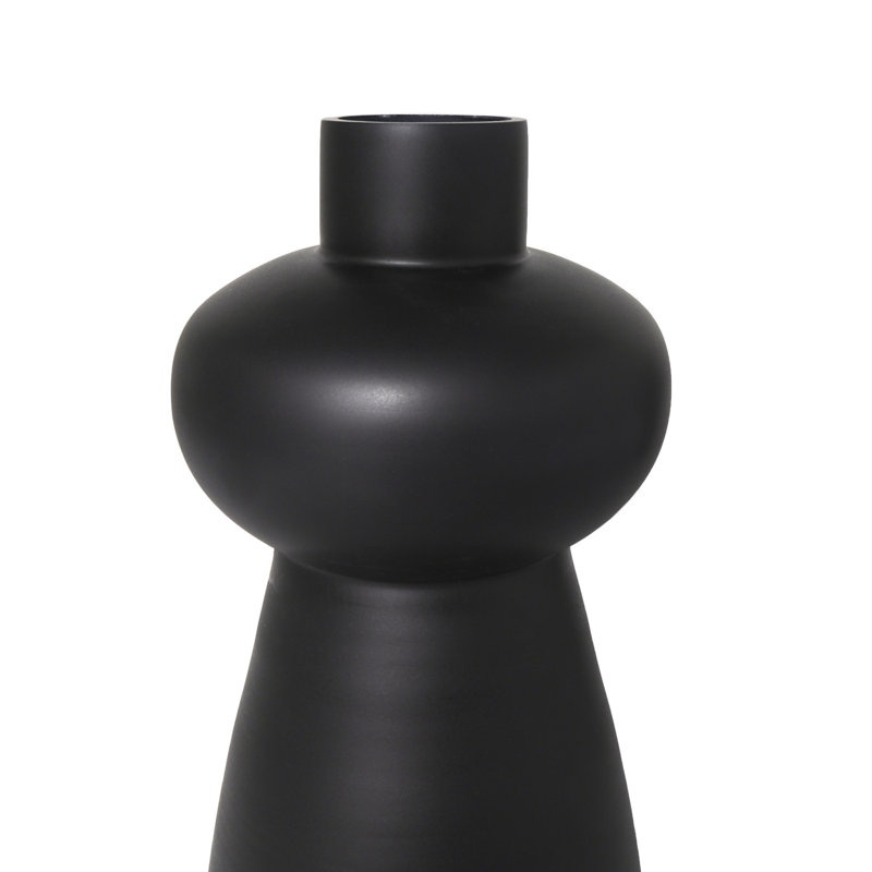 Mable 2-Piece Set Glass Table Vase, Black