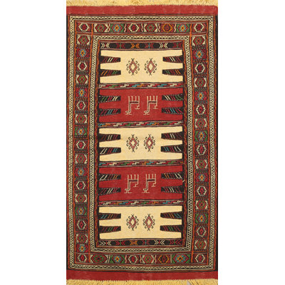 Tapis tribal tissé à la main Kilim 3 x 6