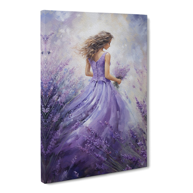Lavender Flower Romanticism Art - Wrapped Canvas, 60cm H x 40cm W x 3cm D