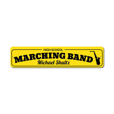 Enseigne en aluminium High School Marching Band