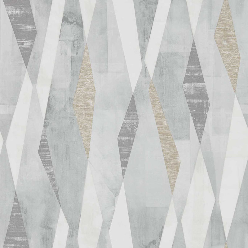 Vertices 10.05' x 68.6" Wallpaper Roll, Slate/Concrete
