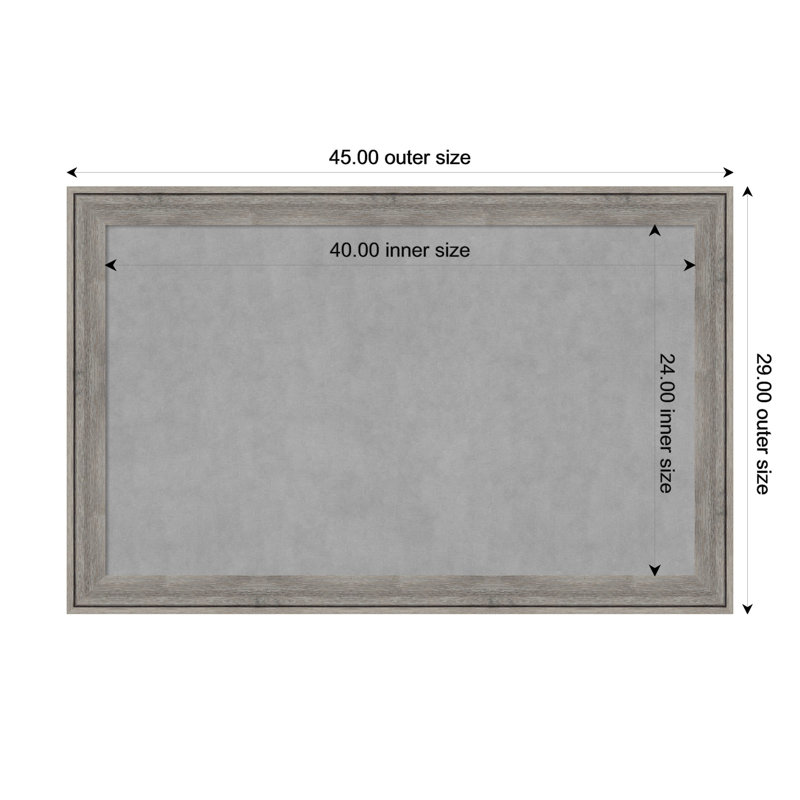 Tableau magnétique gris Regis, H 29 po x l 45 po