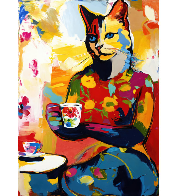 Cat  Giclee on Gallery Wrapped Canvas, 32" H x 26" W
