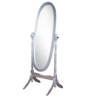 Noble Traditional Queen Style Mirror In Silver True Finish Of