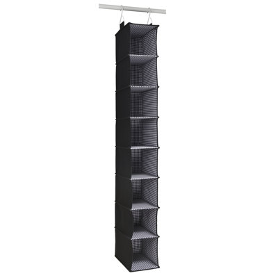 Martha Stewart Essential Home Storage 8 Shelf Hanging Closet Organizer for Storing Sweaters, Blankets, Handbags and Accessories