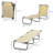 Outdoor Chaise In Beige, Foldable And With 5-Level Reclining Feature Beige Beach Chair Adjustable Quick-Drying Mesh
