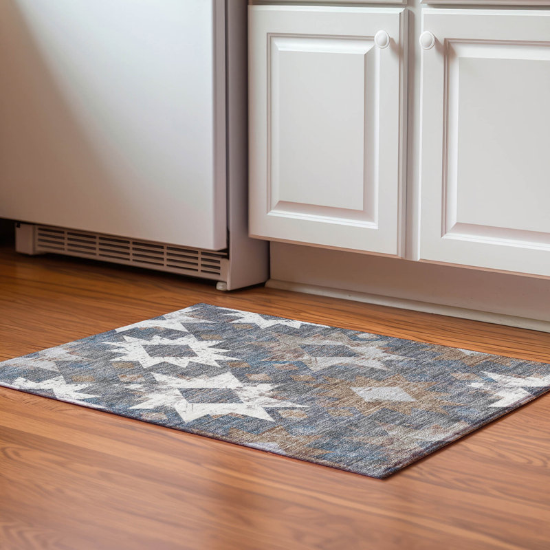 Premium Machine Washable Fairwood AMF1879 Aztec Rug, Rectangle 1'8" x 2'6"