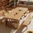 Burlywood Rectangular Solid Wood with 6 drawers desk-1167848533