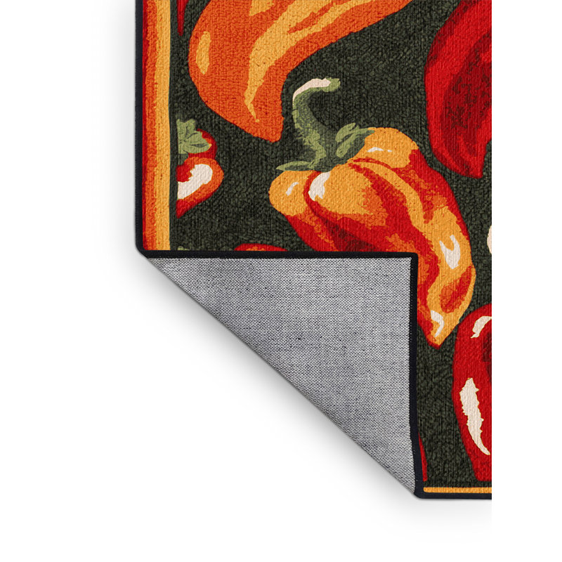  Tapis lavable piments Habanero, Carré 8 pi