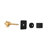 3/4" Cast Metal Extra High Flow Shower Valve - Volume Control, Brass Handle, Matt Black Exterior Adjustable Flow, Black, Product