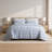 3-Piece King Cotton Duvet Set,Blue
