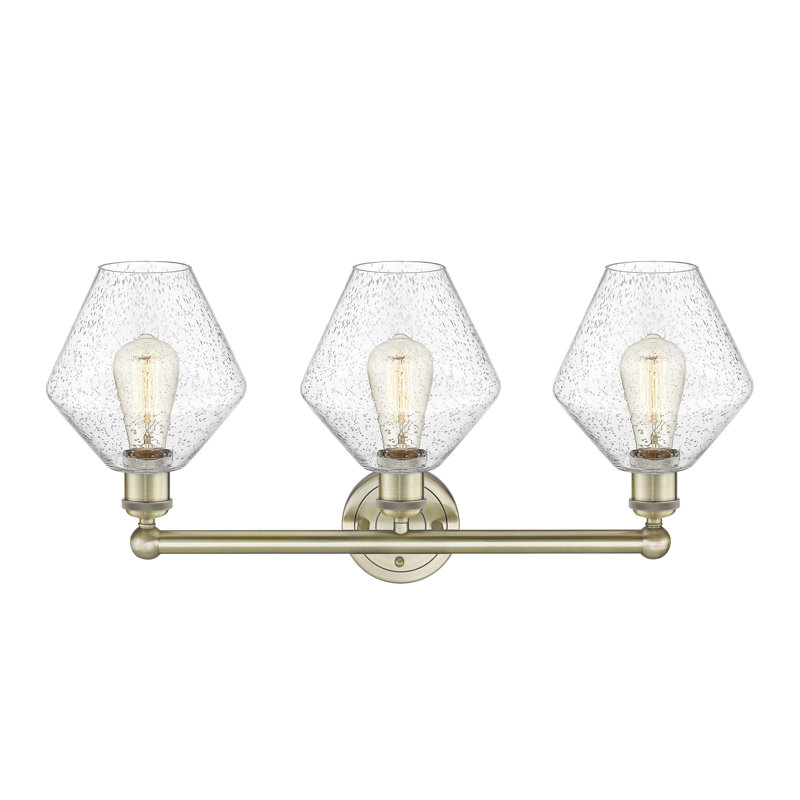 Éclairage pour meuble-lavabo à intensité variable 3 lumières Amylea, Laiton antique