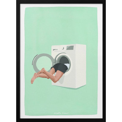 Pop Art & Retro "Laundry Quest" Framed Print Wall Art