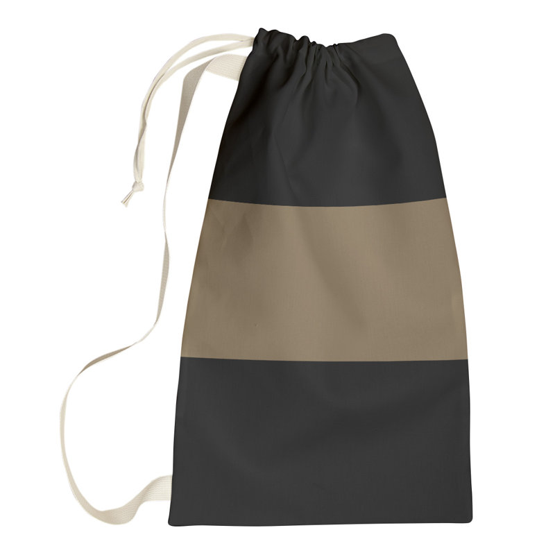 Nashville Fabric Laundry Bag with Handles, Medium (36" H x 28" W x 1.5" D), Nashville Black/Brown/Black