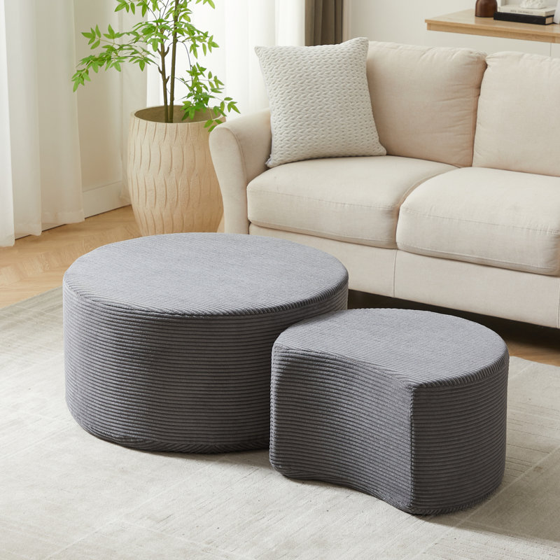 Ensemble de 2 tables basses Nesting, Gris