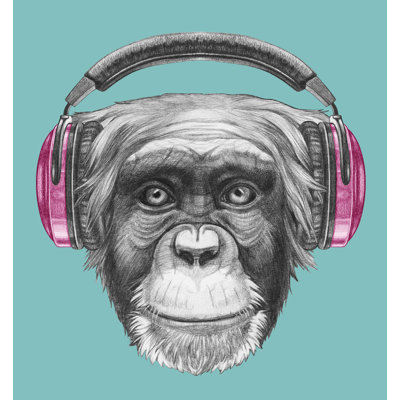 «Idelette Portrait Of Monkey» par - impression sur toile tendue
