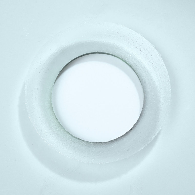 Tempered Glass Circular Vessel Bathroom Sink, Transparent