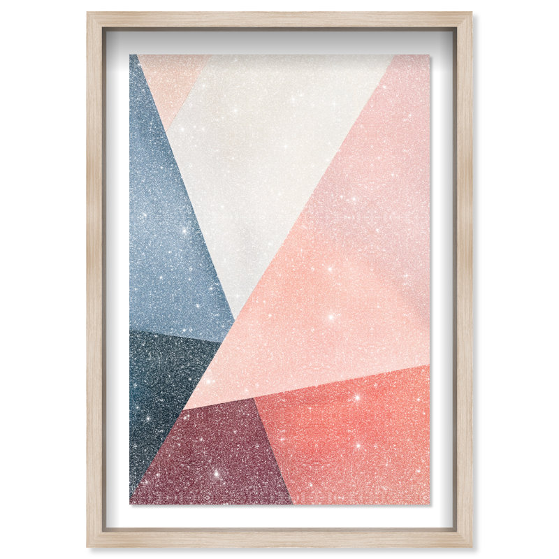 Aleranta Shadowbox Abstract Print by Oliver Gal, Black Frame, 10 x 15, Natural Oak Frame, 37.5"H x 25.5"W