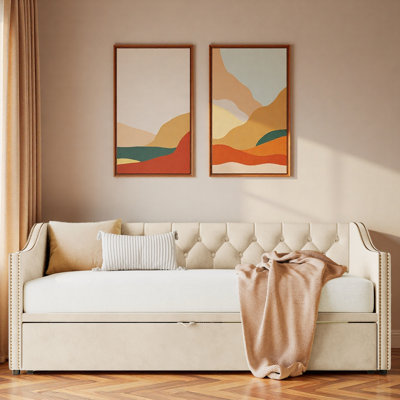 Upholstered Daybed With Pop Up Trundle