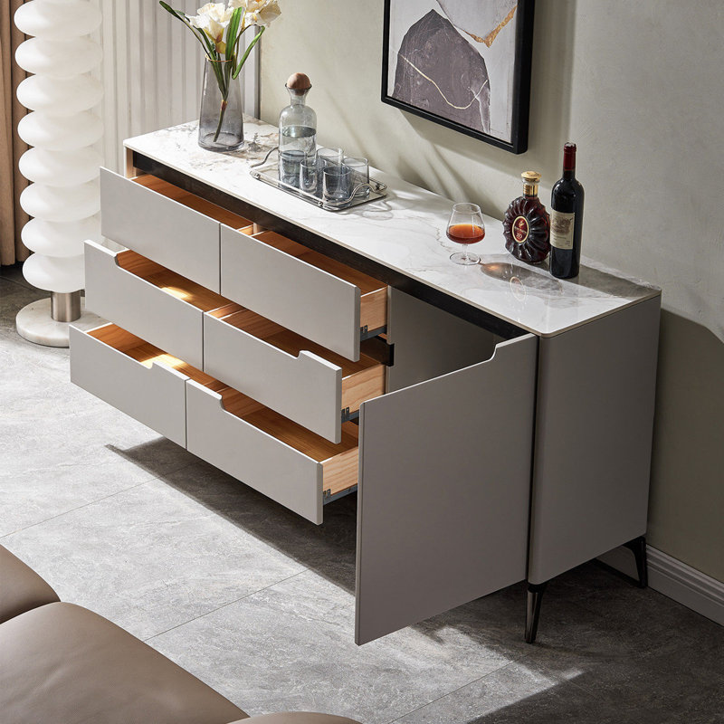 Armoire d'entrée de style italien de luxe, 31.5" H x 62.99" W x 15.75" D