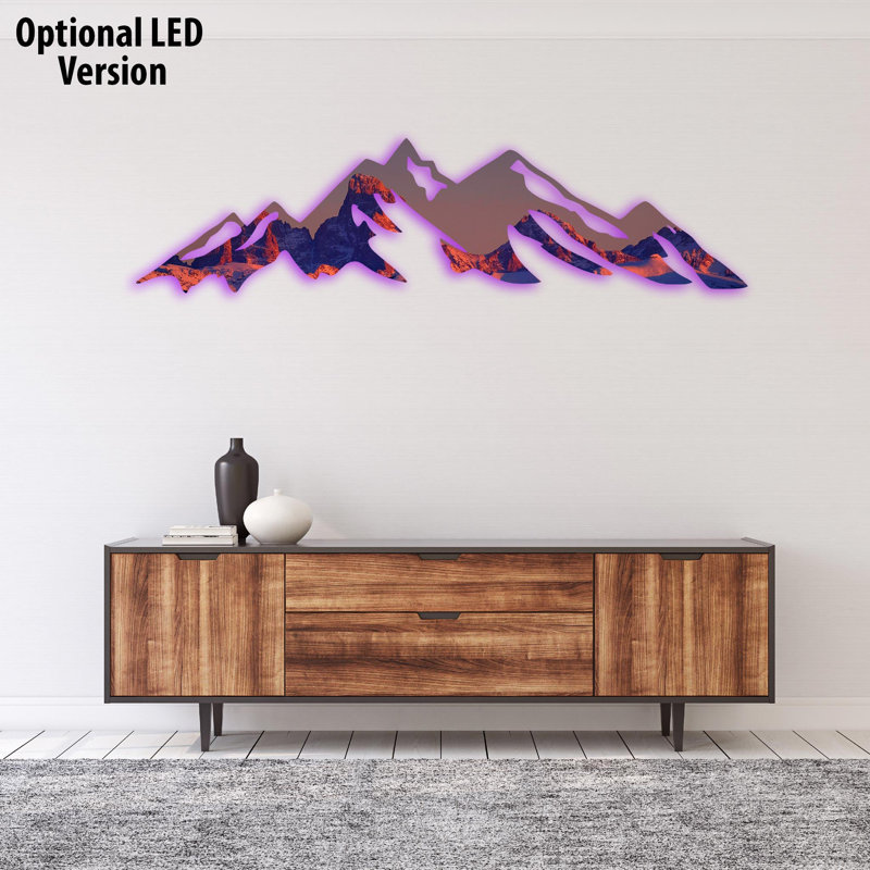 Art mural Grand Teton Sunset, H 9 po x l 36 po x P 0,12 po