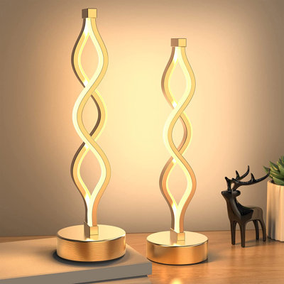 Gold Infinity Spiral LED Table Lamp