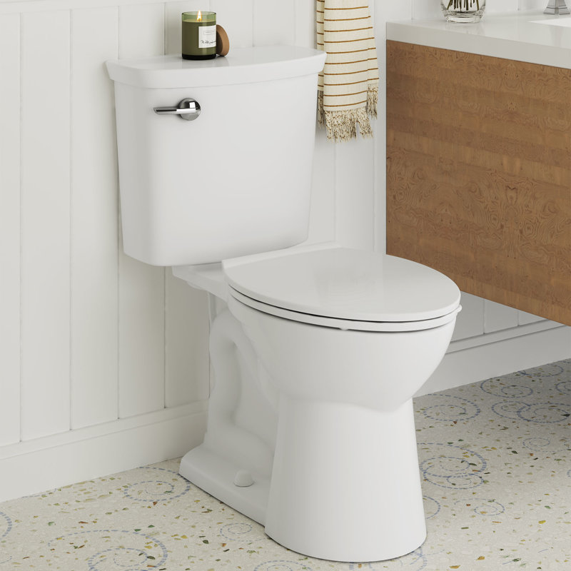 American Standard VorMax 1.28 Gallons GPF Elongated Comfort Height Floor Mounted Kit (Seat Not Included), Left, White