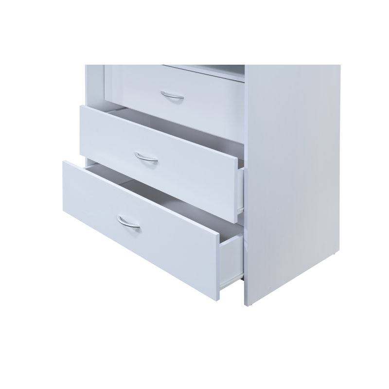 Commode 3 tiroirs Albury, Blanc