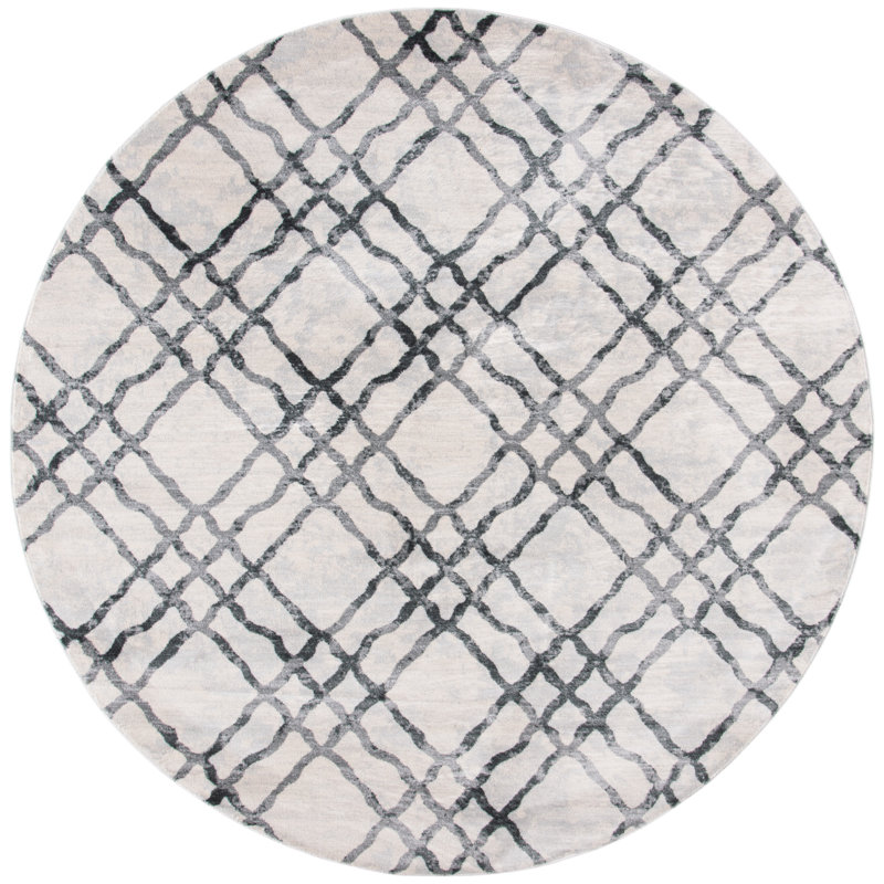 Winnols Performance Geometric Rug, Round 6'7"
