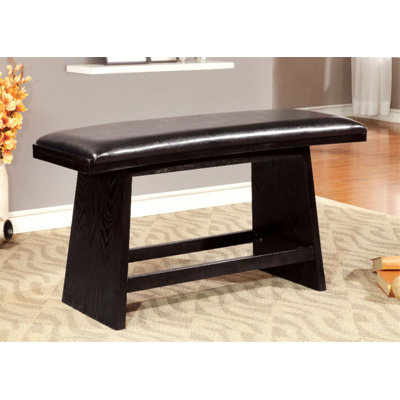 Banc rembourré moderne en cuir de style contemporain avec une finition élégante, parfait pour recevoir et des sièges confortables