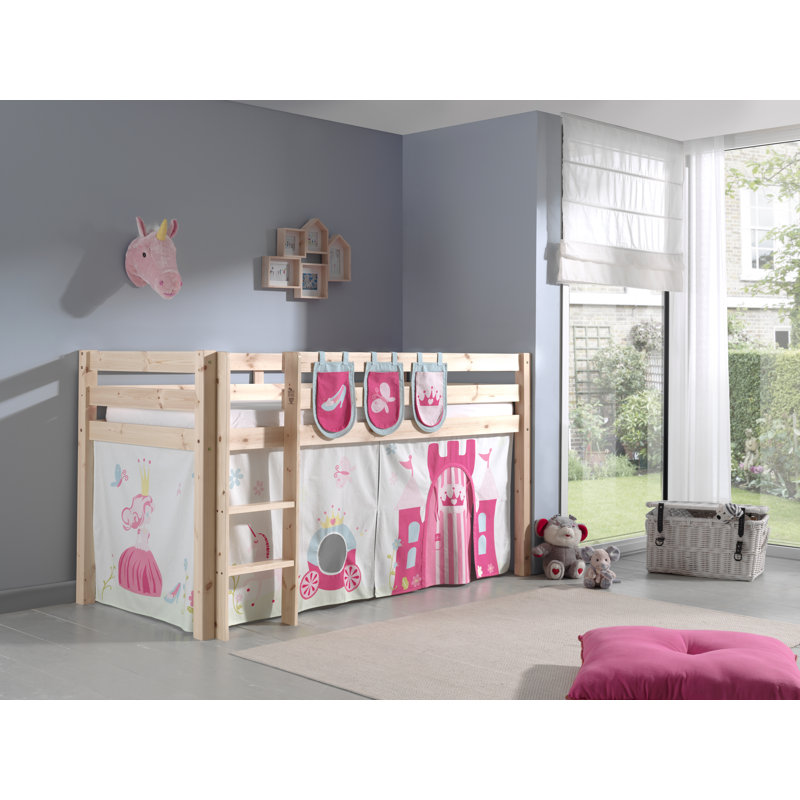 Pino European Single (90 x 200cm) Mid Sleeper Loft Bed Bed by Vipack, Beige