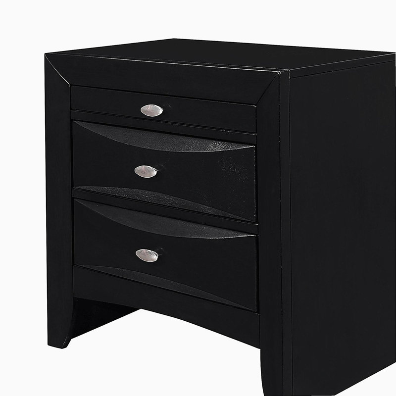 LUCILLE BLACK NIGHTSTAND, Black