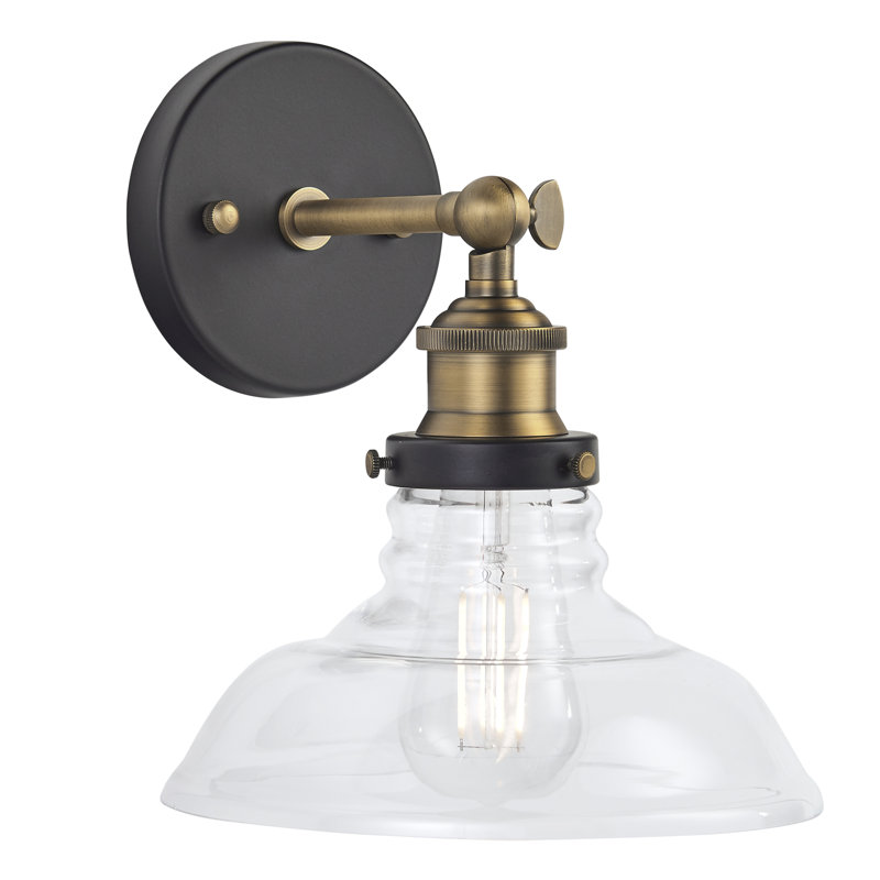 Weilers Armed Sconce, Antique Brass