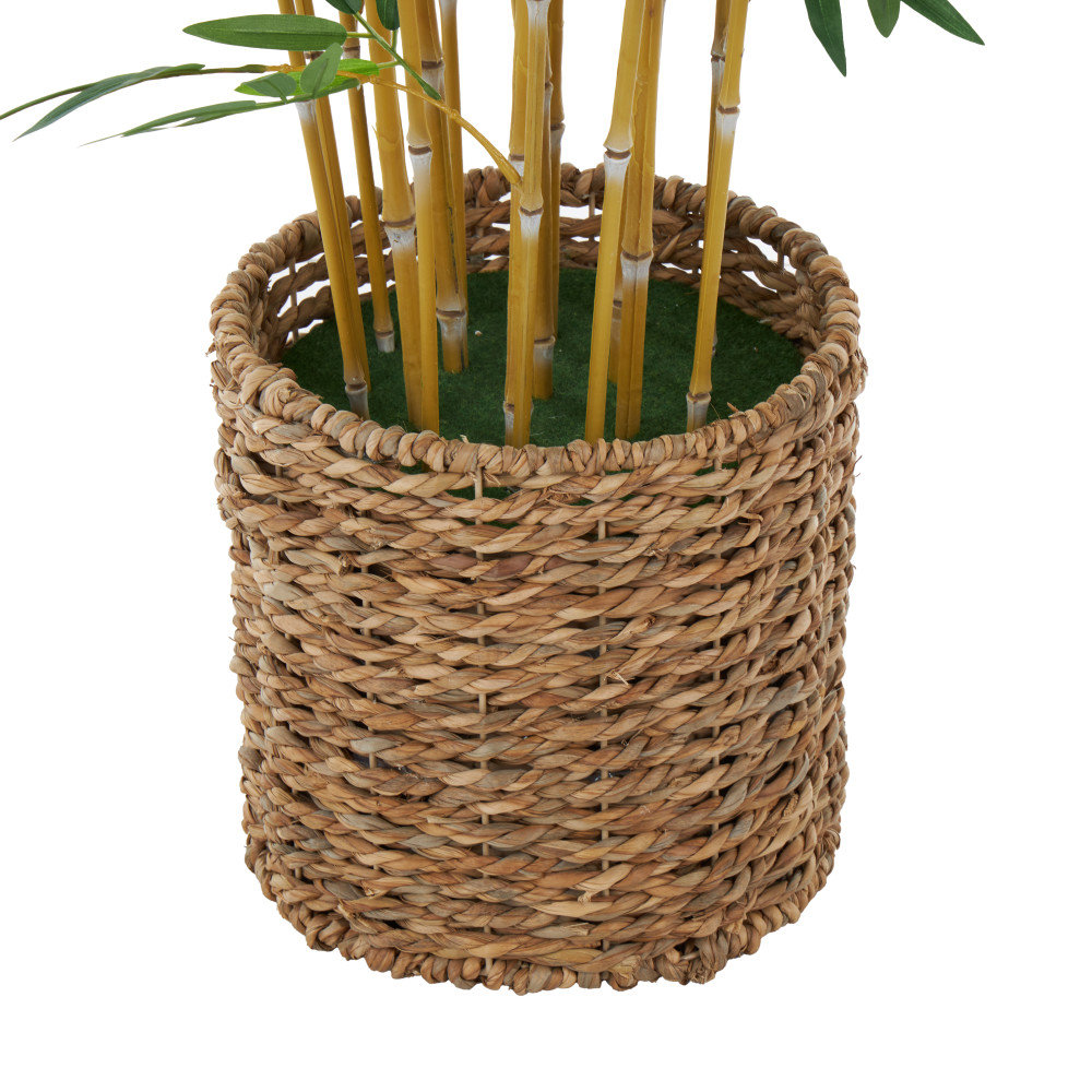 Bamboo Tree in Planter, 59" H x 27" W x 27" D, Brown
