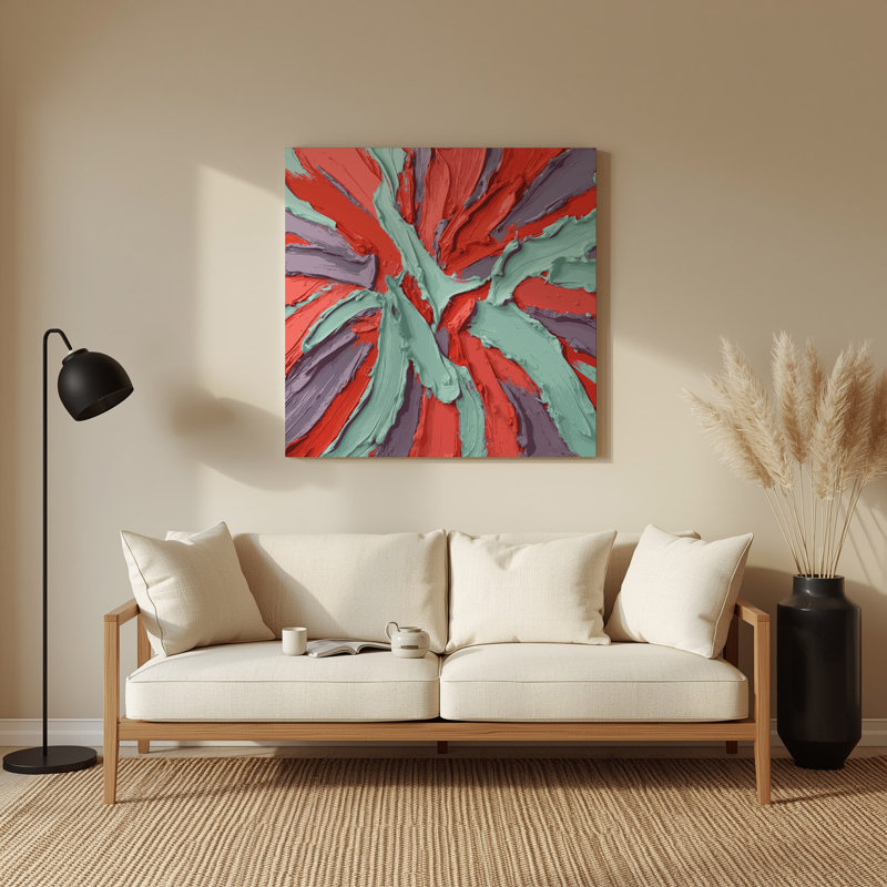 Art mural en métal Neo Expressionism 89, H 144 po x l 144 po x P 0,05 po