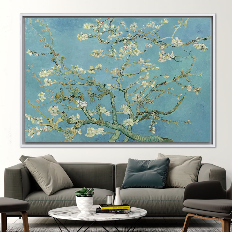 Vincent Van Gogh, H 45 po x l 100 po, Reproduction encadrée sans passe-partout, Blanc