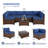 7 Piece Rattan Sectional Seating Group with Cushions-809152057-809038307