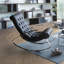Chaise berçante moderne rembourrée-105293988