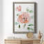 Rose Contour - Peinture sur toile encadrée-614563132-614563075