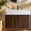 Meuble-lavabo flottant moderne en noyer 24 po Modern-268361034