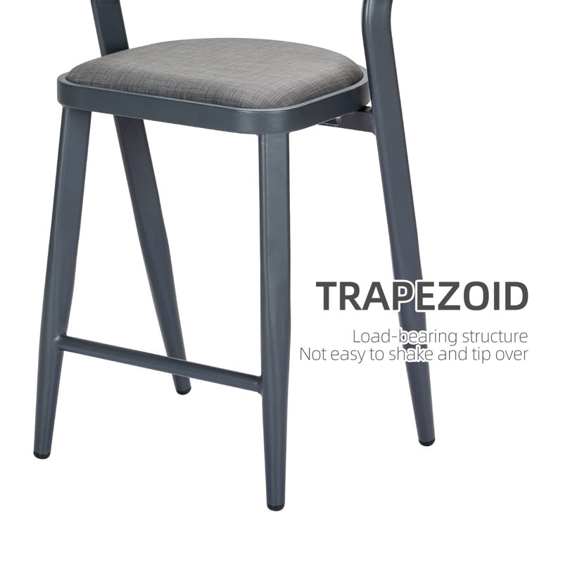 Konika Upholstered Counter Stool with Metal Frame