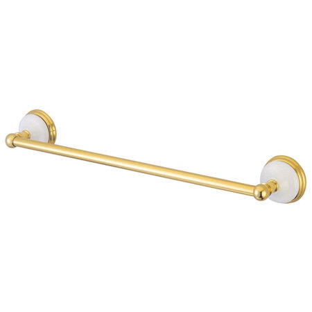 Victorian 18" Towel Bar, Polished Brass