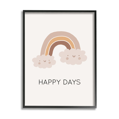 «Happy Days Rainbow On Wood» par LSR Design Studio, impression
